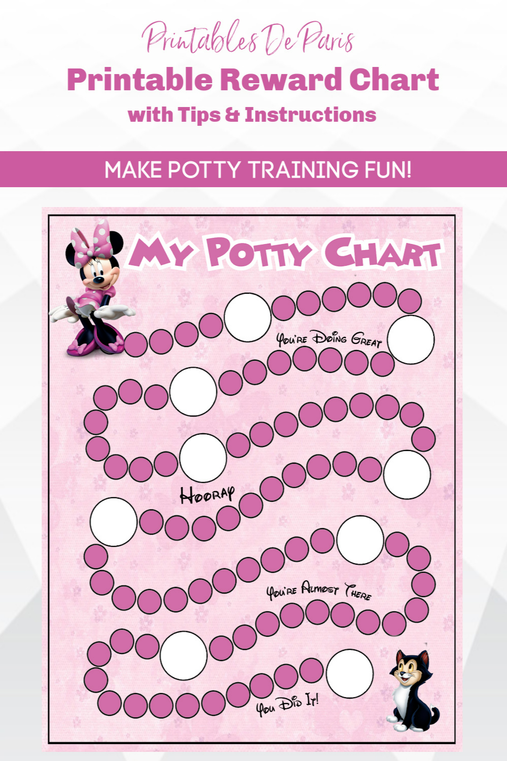 Minnie Potty Training Chart, Printable Minnie Mouse Potty Training in Free Printable Minnie Mouse Potty Training Chart