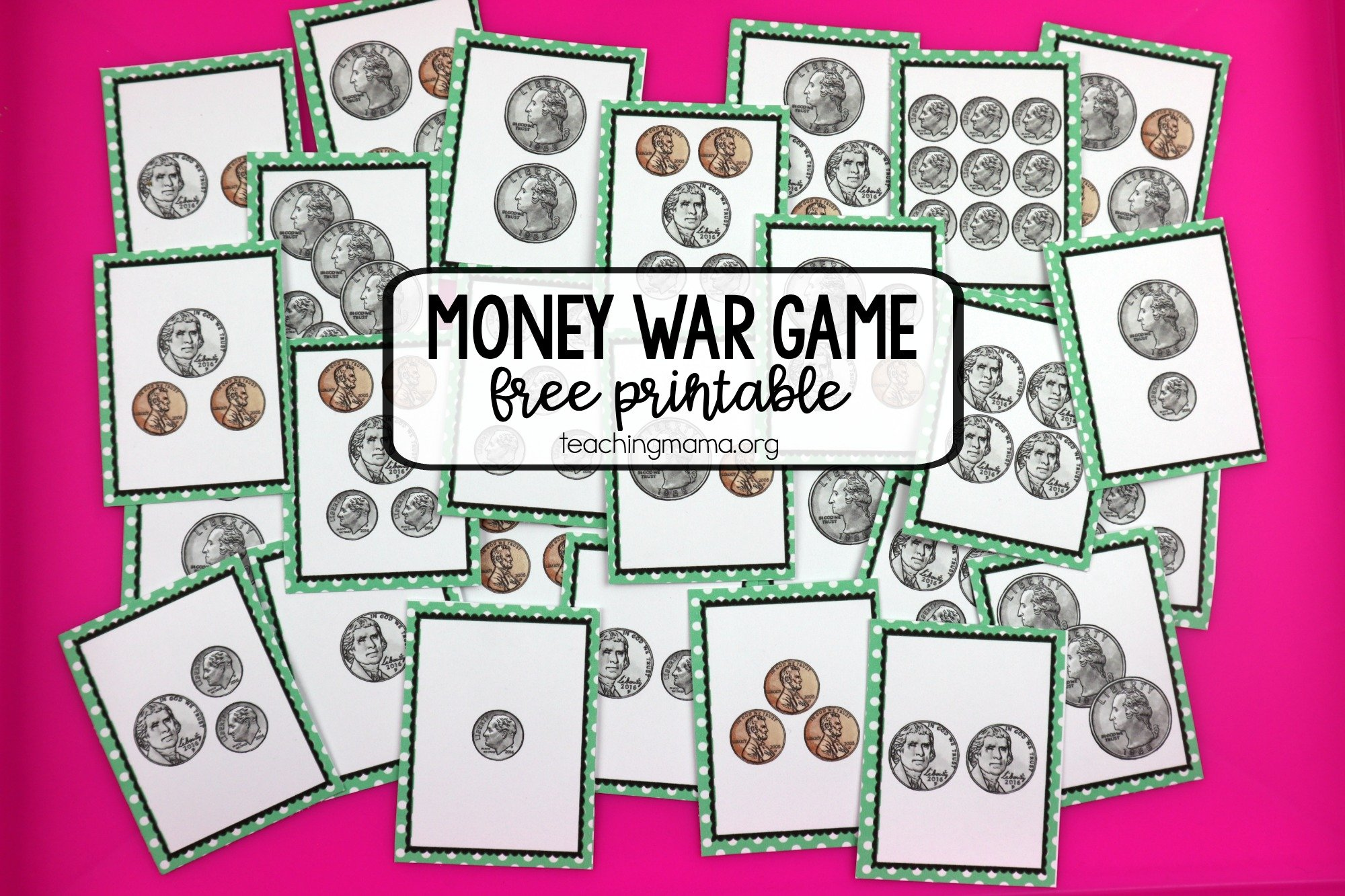 Money War Game - Teaching Mama with regard to Free Printable Game Money