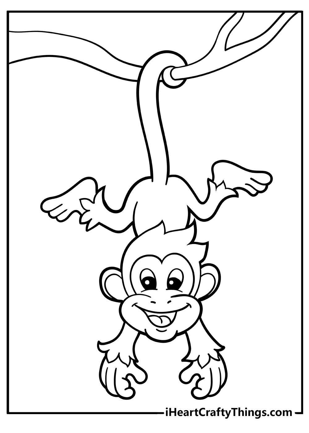 Monkey Coloring Pages (100% Free Printables) inside Free Printable Monkey Coloring Pages