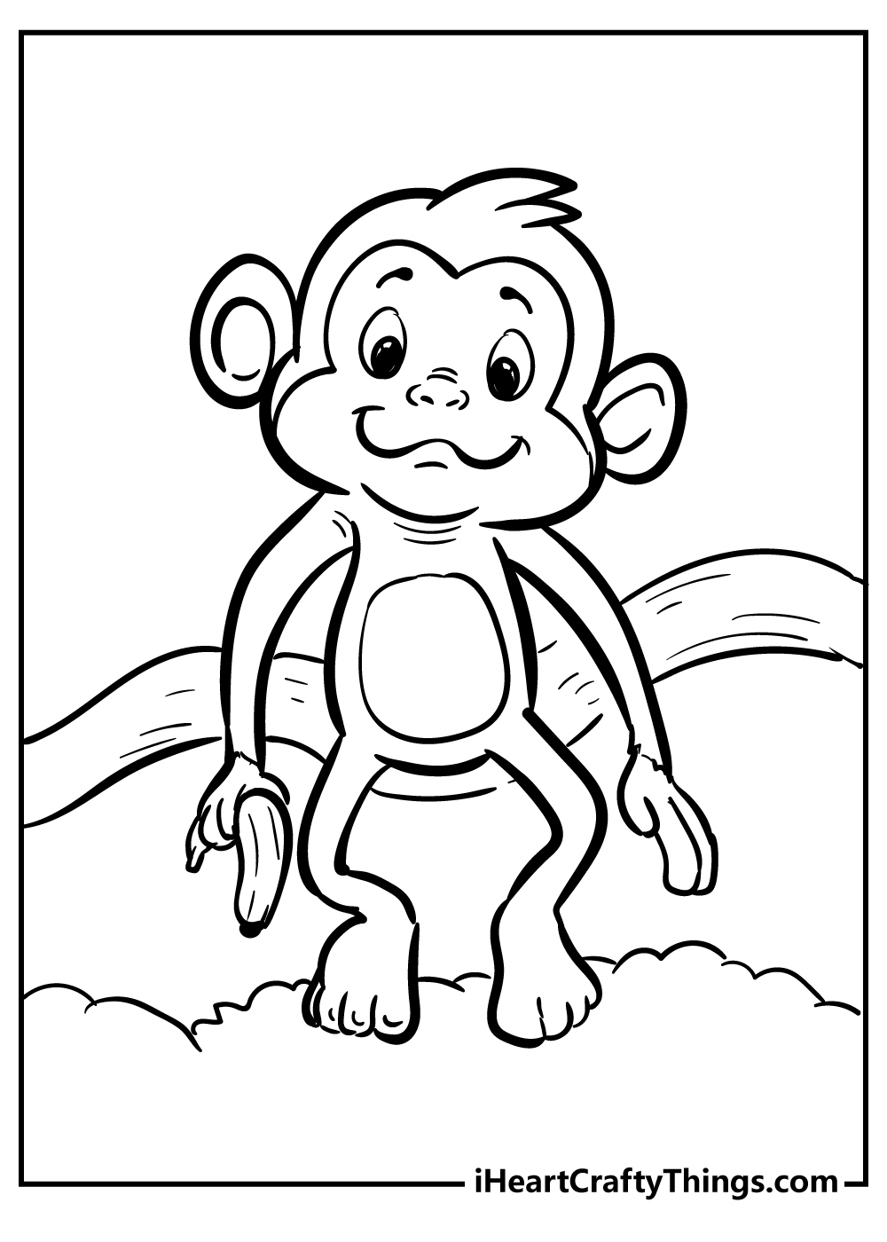 Monkey Coloring Pages (100% Free Printables) throughout Free Printable Monkey Coloring Sheets