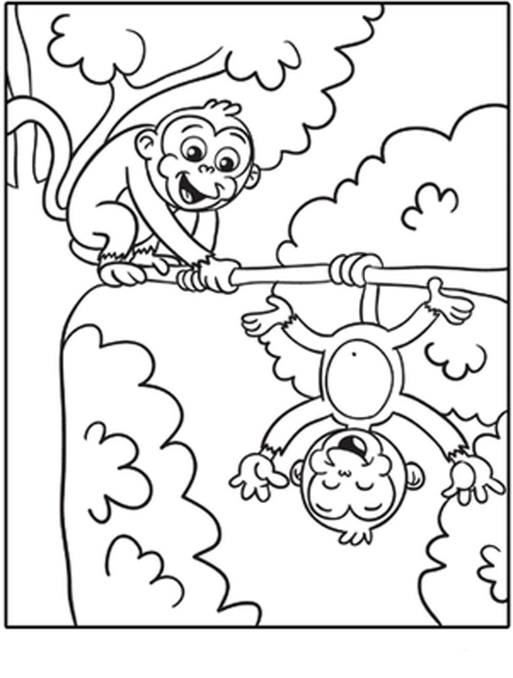Monkey Coloring Pages Pdf Printable - Coloringfolder In 2024 throughout Free Printable Monkey Coloring Pages