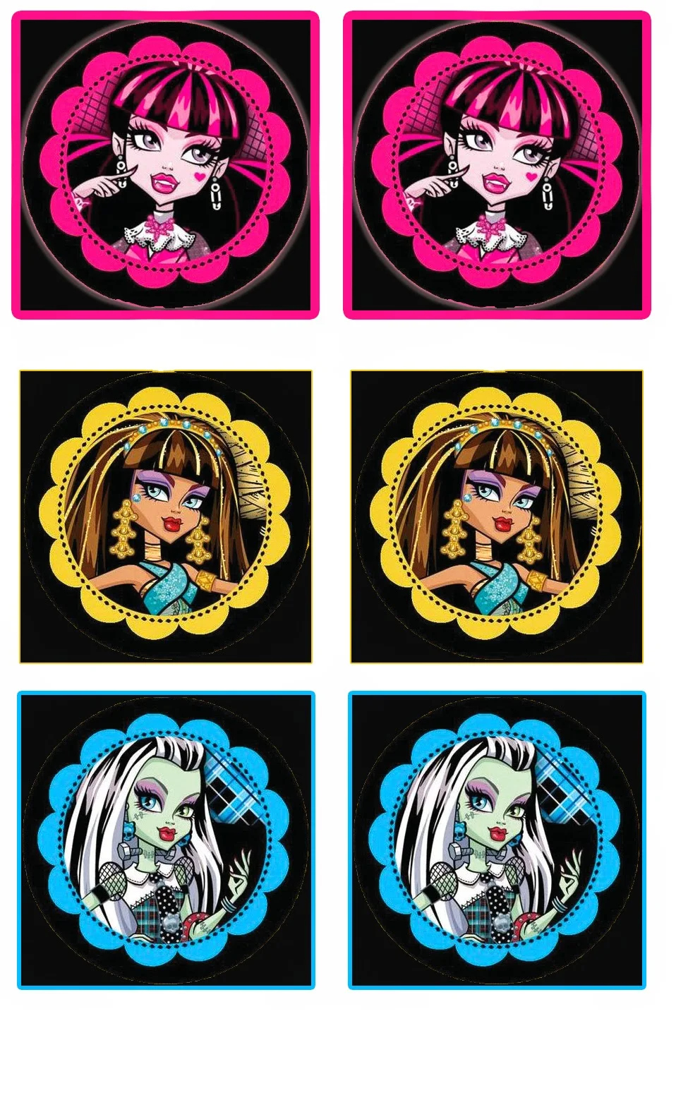 Monster High: Free Printable Cupcake Toppers And Wrappers. - Oh My for Free Printable Monster High Stickers