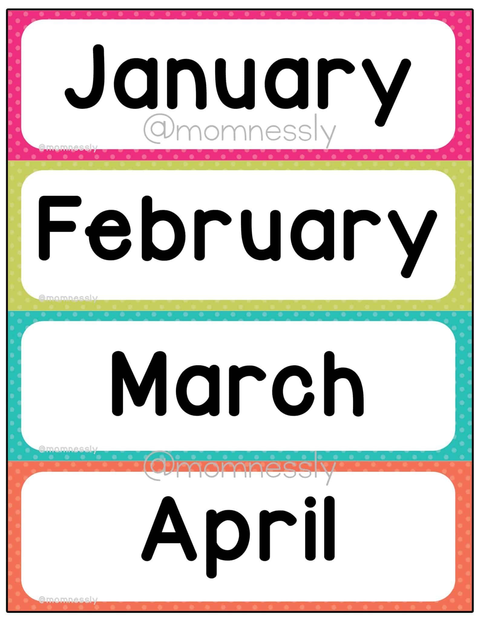 Months Of The Year | Months In A Year, Flashcards, Printables Free intended for Free Printable Months Of The Year