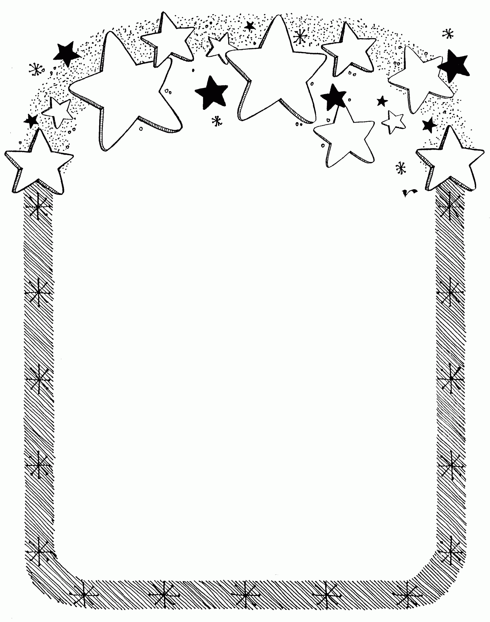 Mormon Share } Star Border | Clip Art Borders, Clip Art, Coloring throughout Free Printable Star Border Paper