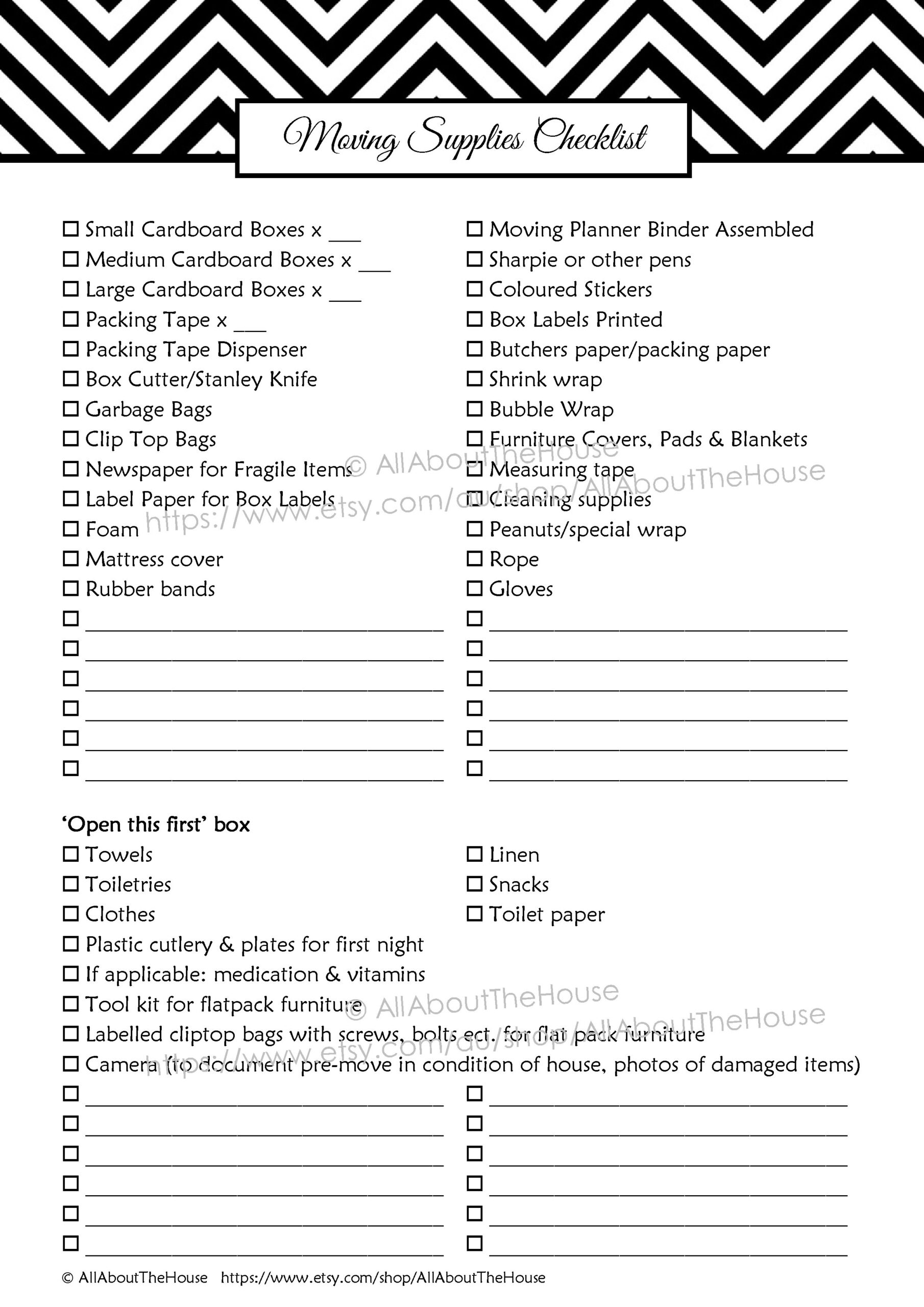 Moving Planner – Editable | Allaboutthehouse Printables with regard to Free Printable Moving Checklist And Planner