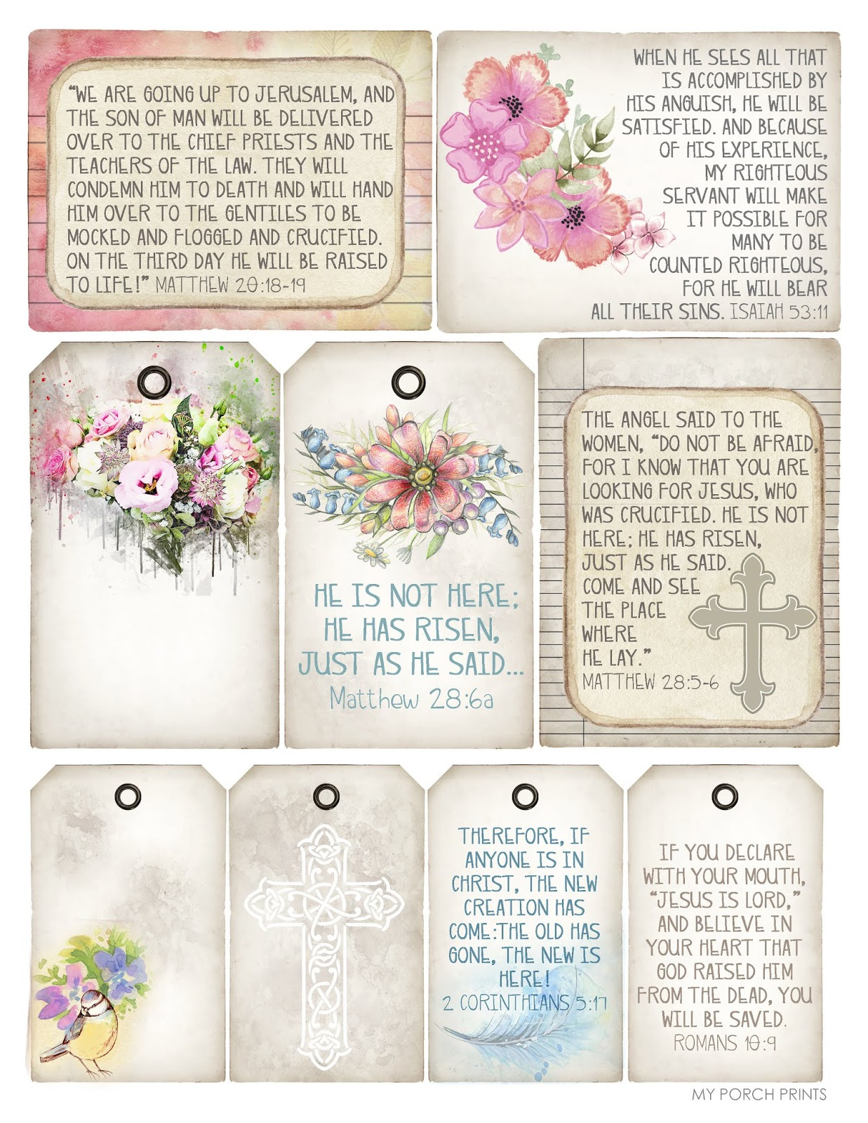 My Porch Prints: Freebie Friday: Free Printable Easter Bible Verse inside Free Printable Bible Verse Labels