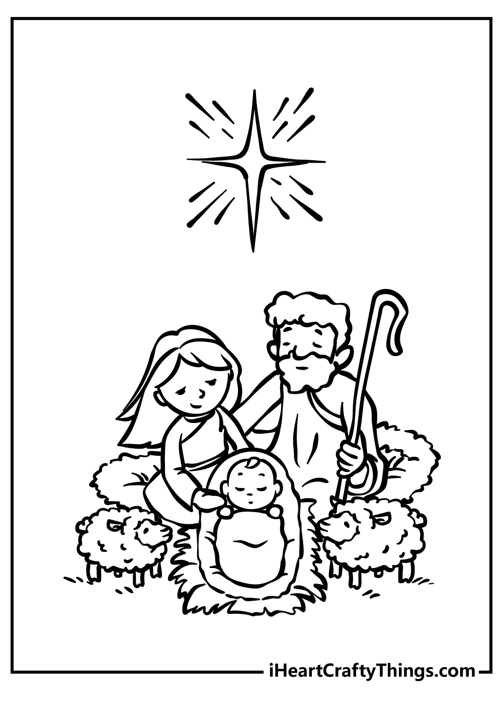 Nativity Coloring Pages (100% Free Printables) within Free Printable Christmas Story Coloring Pages