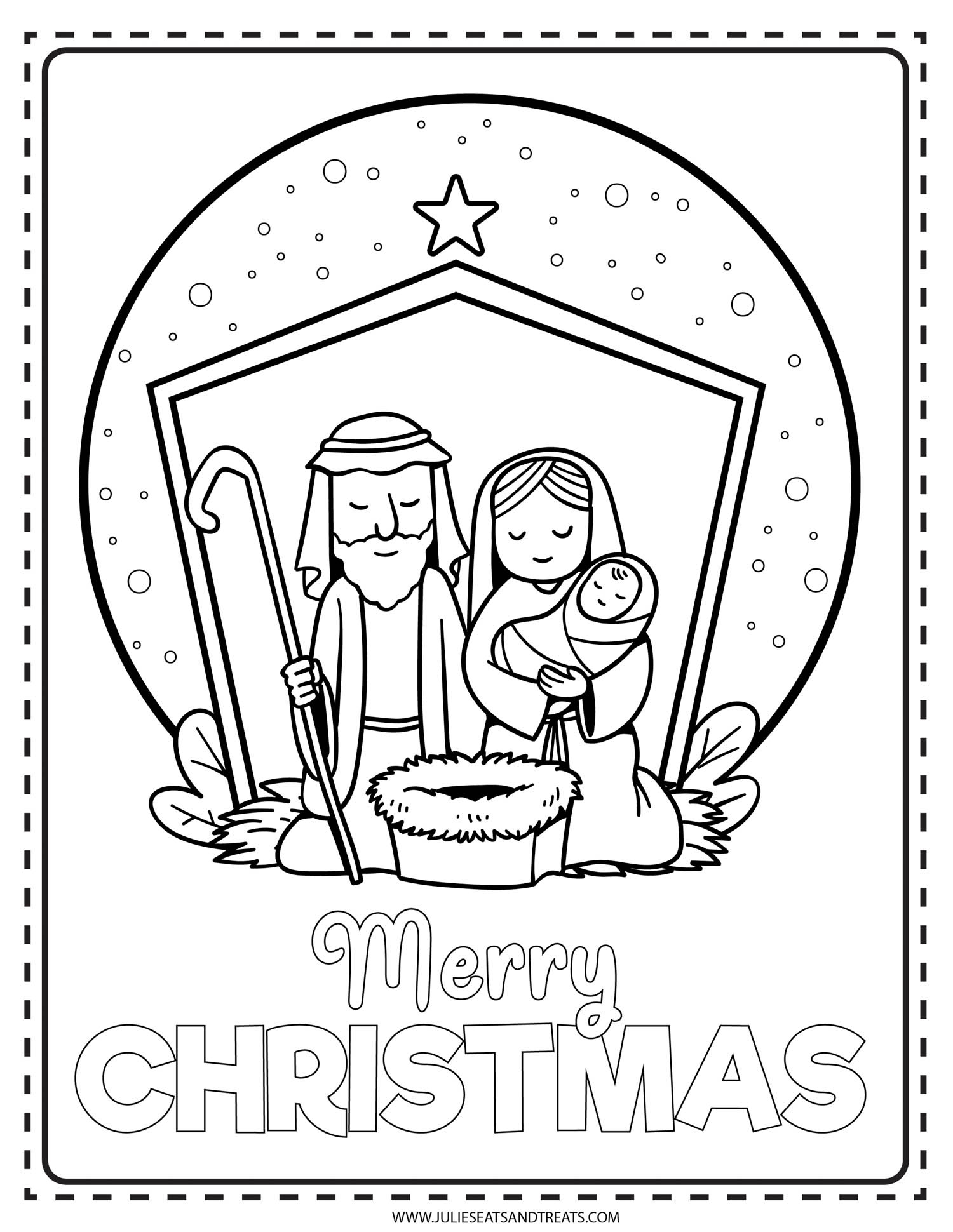 Nativity Coloring Pages - Free Printable! - Kids Activity Zone intended for Free Printable Christmas Baby Jesus Coloring Pages