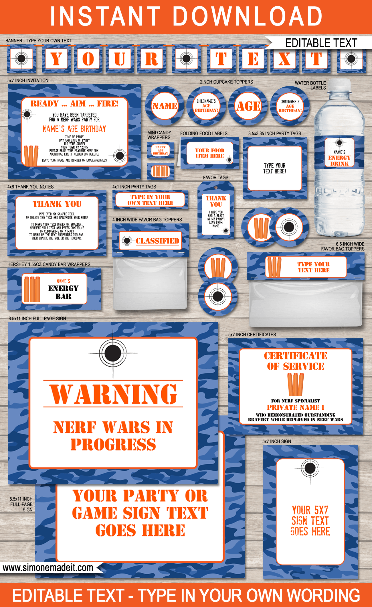 Nerf Birthday Party | Printable Templates | Nerf Party Theme with regard to Free Printable Nerf