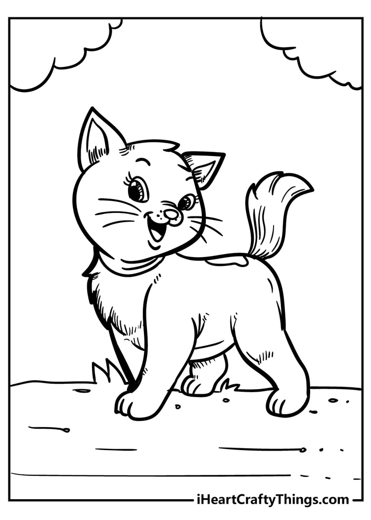 New Cat Coloring Pages Updated 2024 (100% Free Printables) in Free Printable Cat Coloring Pages