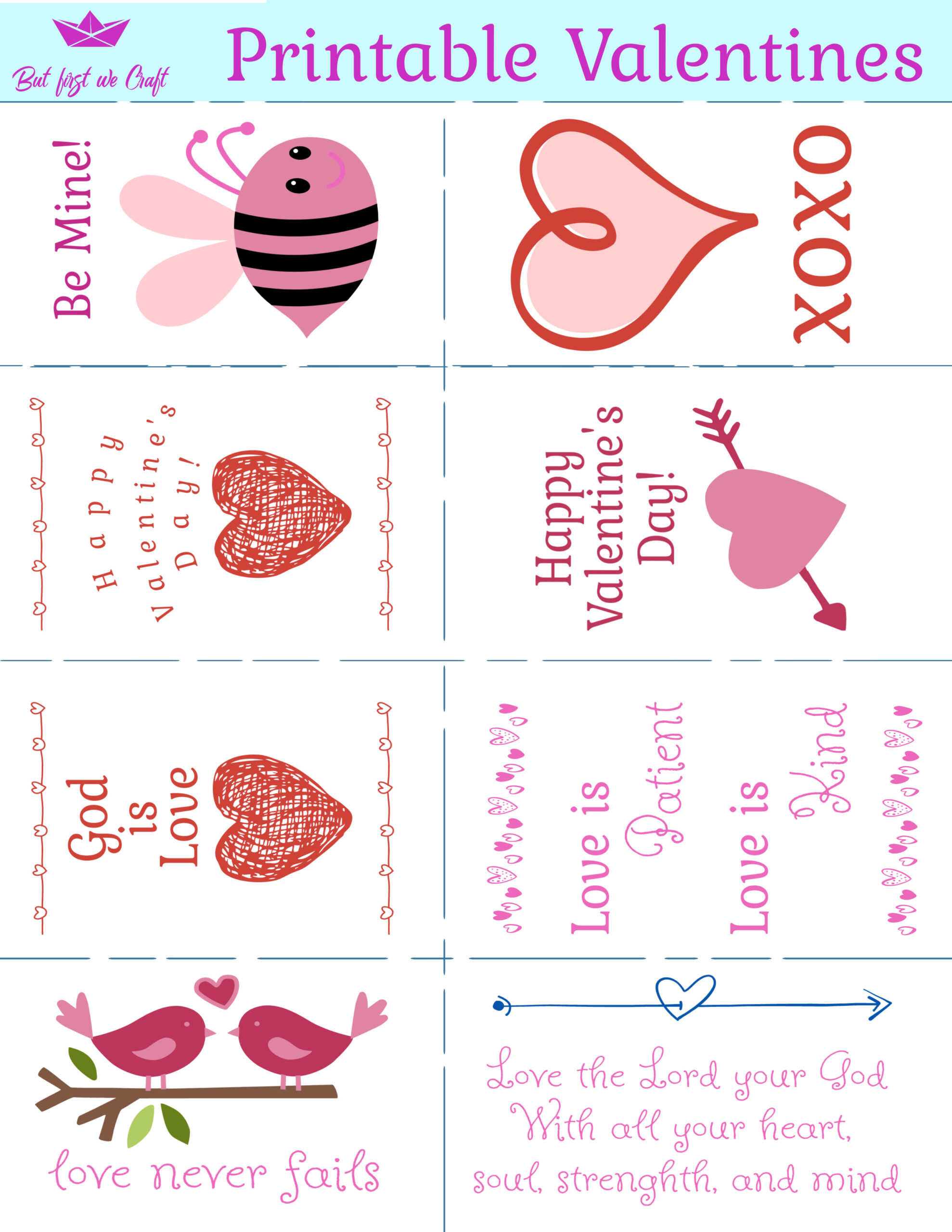 New Free Printable Valentine&amp;#039;S Day Cards For Kids – But First We Craft inside Free Printable Valentine Decorations