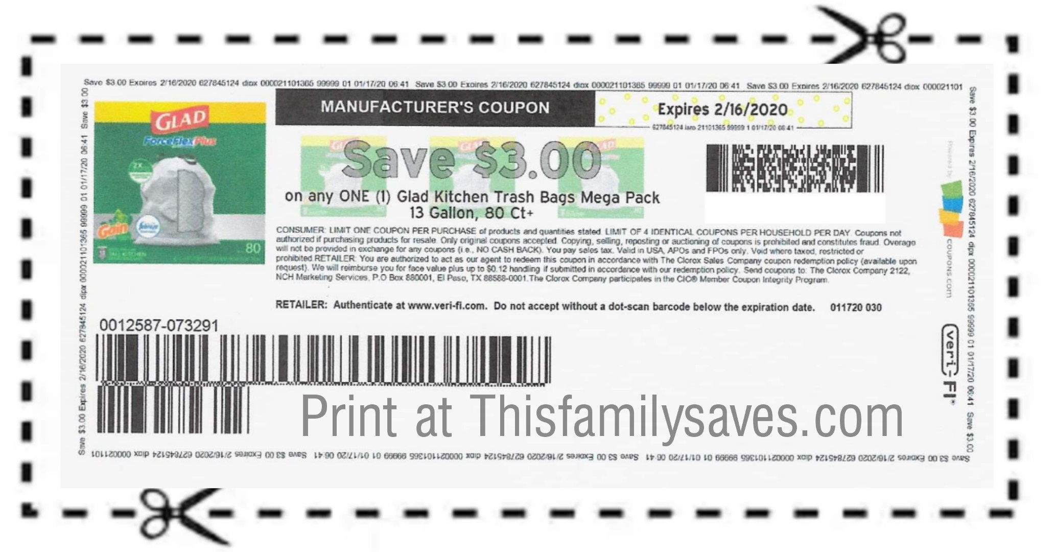 New Hot $3/1 Glad Kitchen Trash Bags Coupon – Click To Print! throughout Free Printable Coupons for Trash Bags