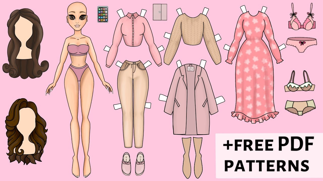 New Paper Doll Dress Up With Wardrobe Diy &amp;amp; Free Printable regarding Free Printable Dress Up Paper Dolls