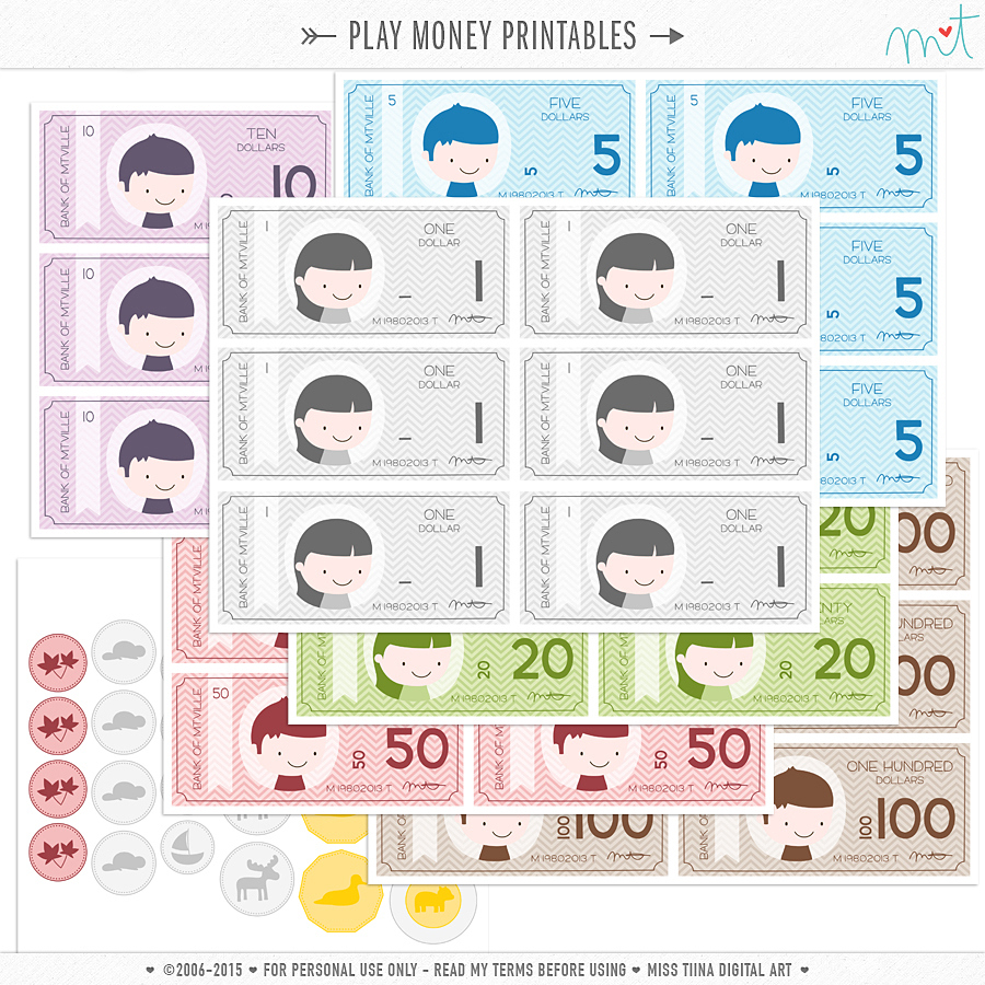 New Vector Saving Up + Free Printable Play Money! • Miss Tiina throughout Free Printable Play Money Sheets