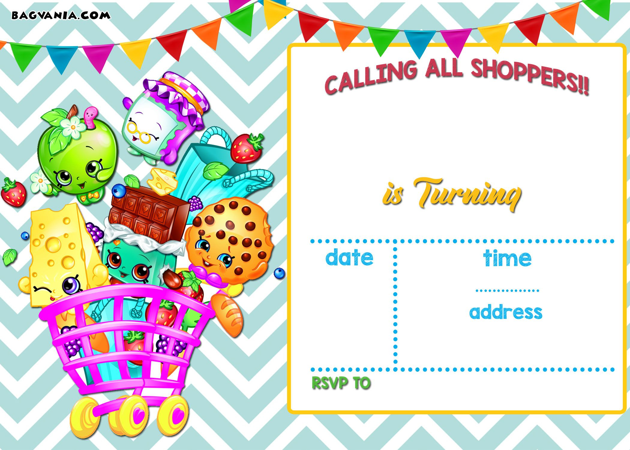 Nice Calling All Shoppers! Here Are Free Blank Shopkins Invitation inside Free Printable Shopkins Invitations