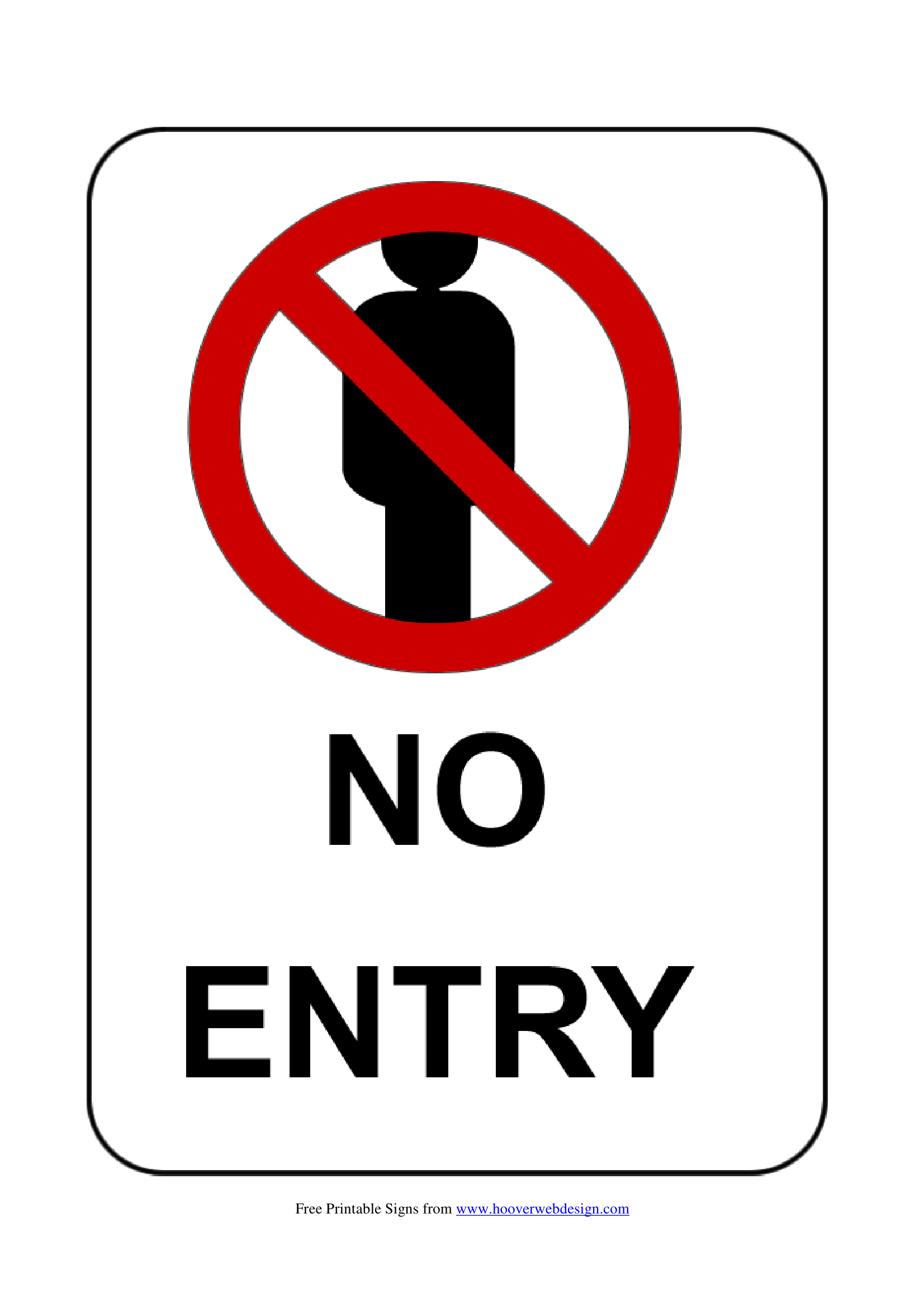 No Entry Signs | Poster Template intended for Free Printable No Entry Sign