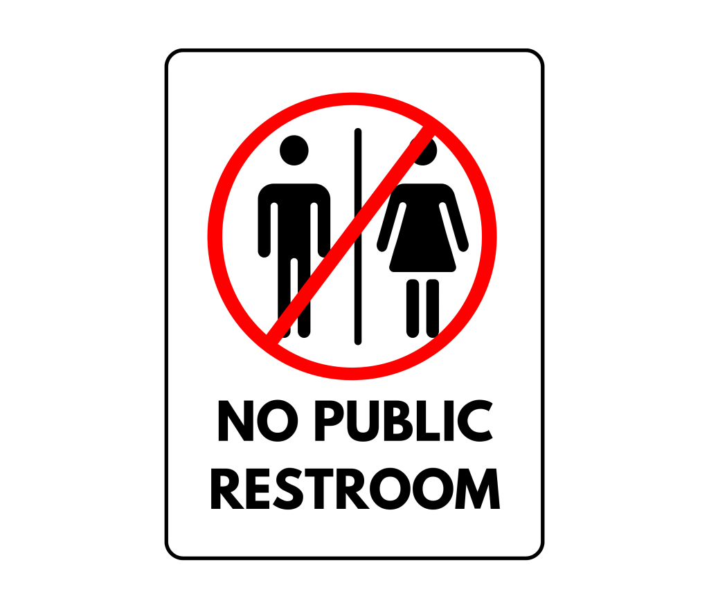 No Public Restroom Sign: Printable Templates (Free Pdf Downloads) inside Free Printable No Restroom Signs