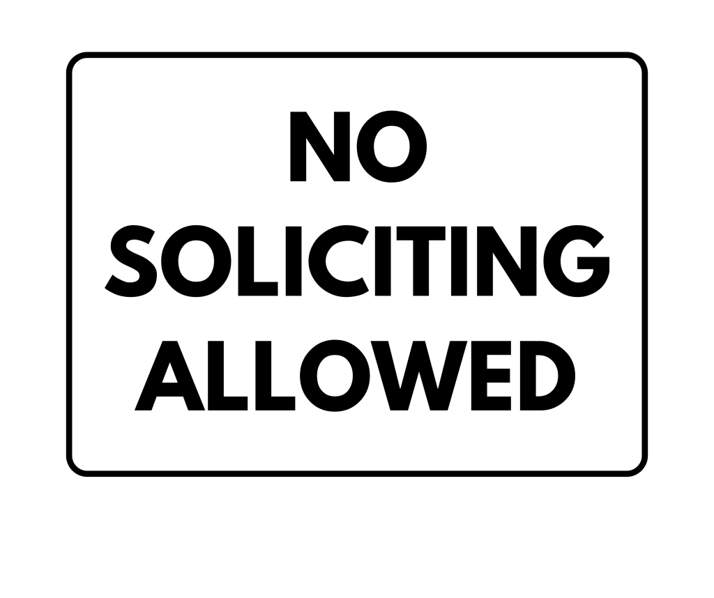 No Soliciting Sign: Printable Templates (Free Pdf Downloads) intended for Free Printable No Soliciting Sign