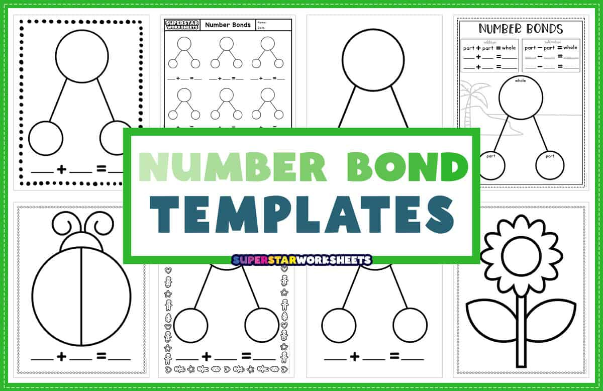 Number Bond Template - Superstar Worksheets throughout Free Printable Number Bond Template