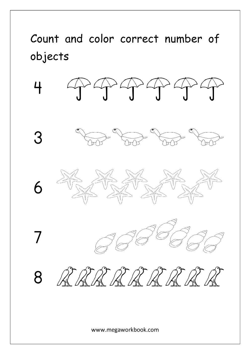 Number Counting Worksheets - Math Counting Worksheets - Free regarding Free Printable Counting Worksheets