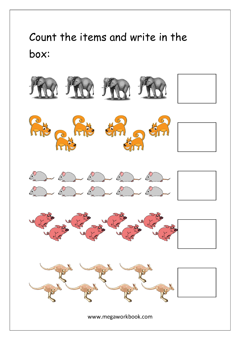 Number Counting Worksheets - Math Counting Worksheets - Free throughout Free Printable Counting Worksheets 1-10