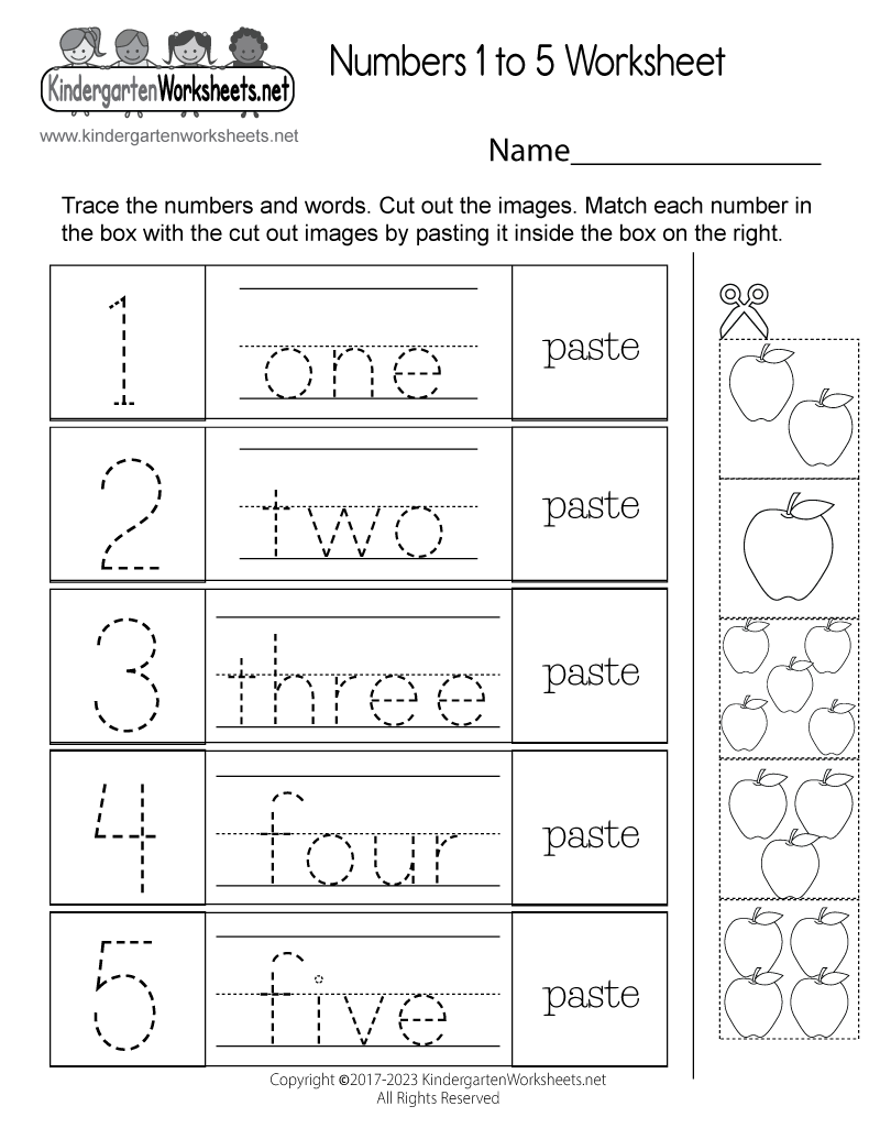 Numbers 1 To 5 Worksheet - Free Printable, Digital, &amp;amp; Pdf within Free Printable Number Worksheets for Kindergarten