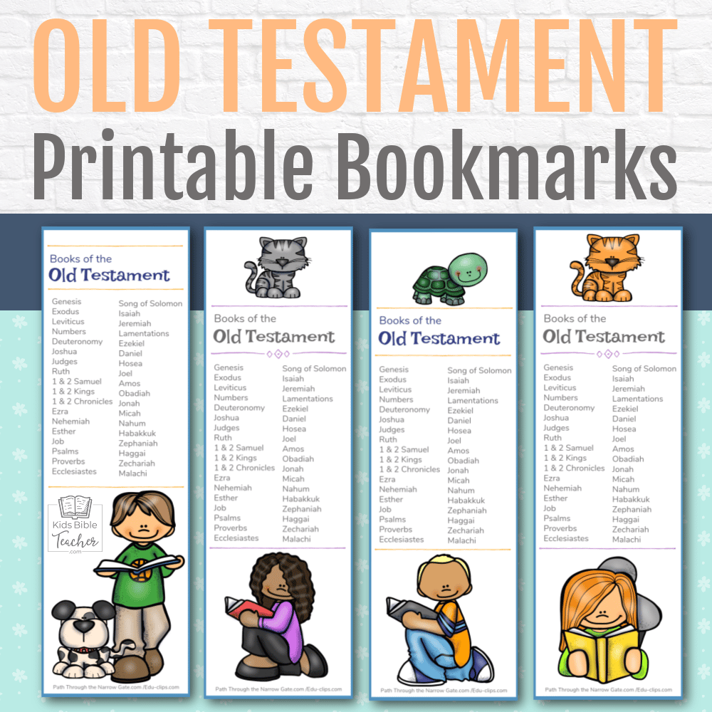 Old Testament Bible Bookmarks - Kids Bible Teacher with Books of the Bible Bookmark Printable Free