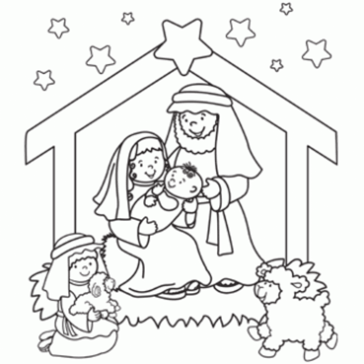 Online Christmas Nativity Printables - Hubpages with Free Printable Christmas Baby Jesus Coloring Pages