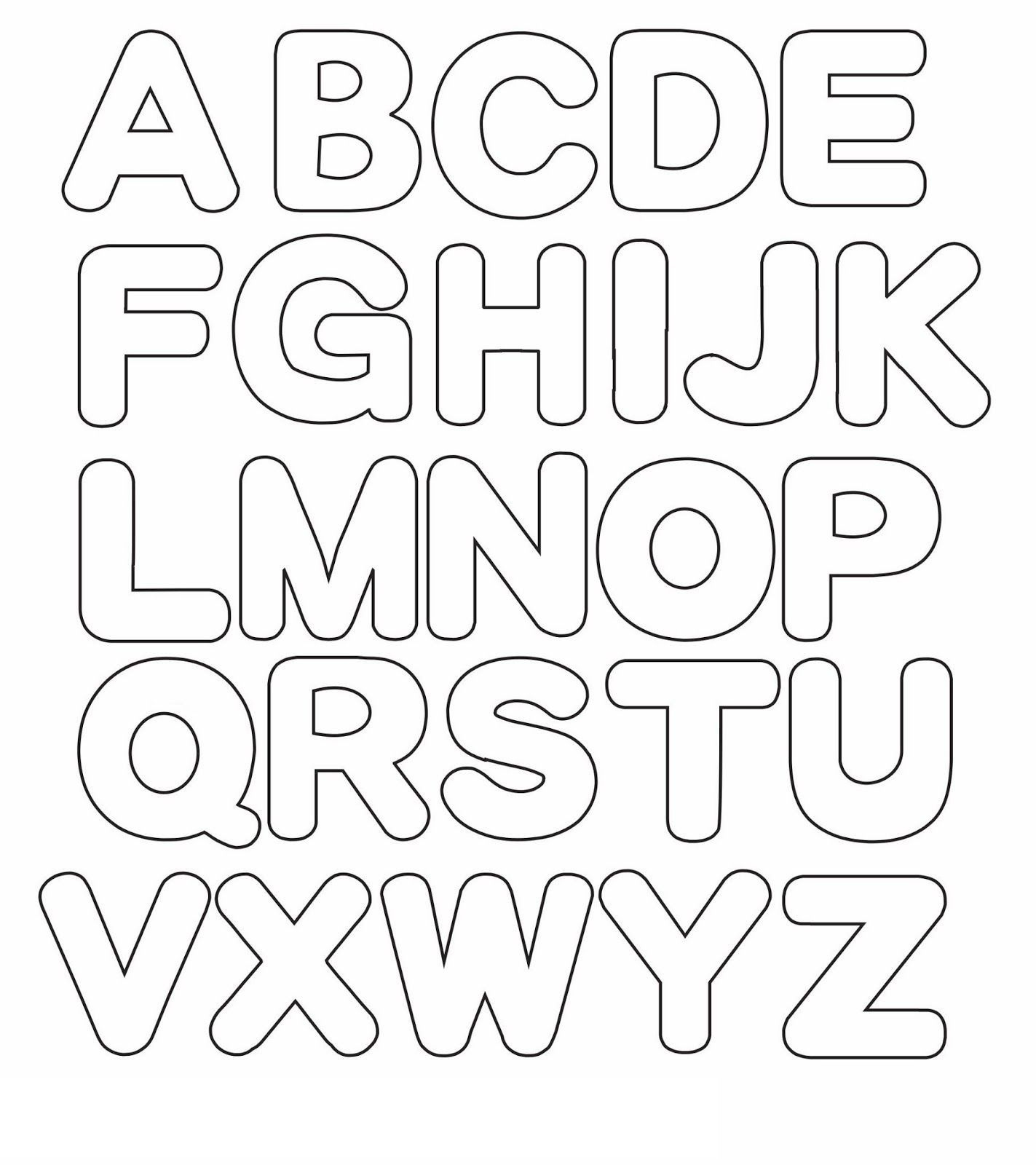 Outline Free Printable Alphabet Stencils Template - Printable inside Free Printable Alphabet Stencil Patterns