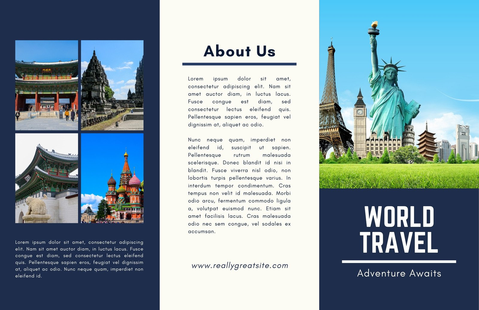 Page 3 - Free, Printable, Customizable Travel Brochure Templates in Free Printable Travel Brochures