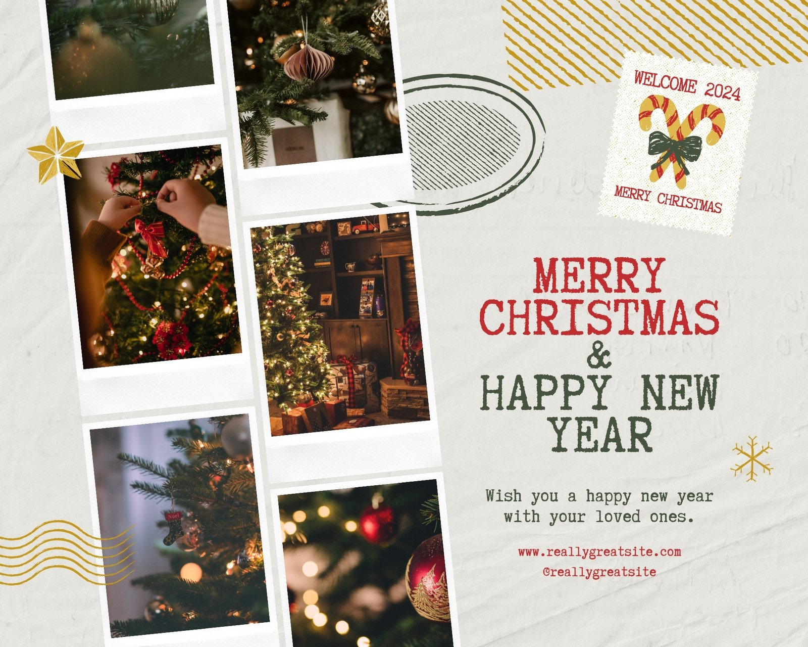 Page 5 - Free Printable Christmas Photo Collage Templates | Canva intended for Free Printable Christmas Photo Collage