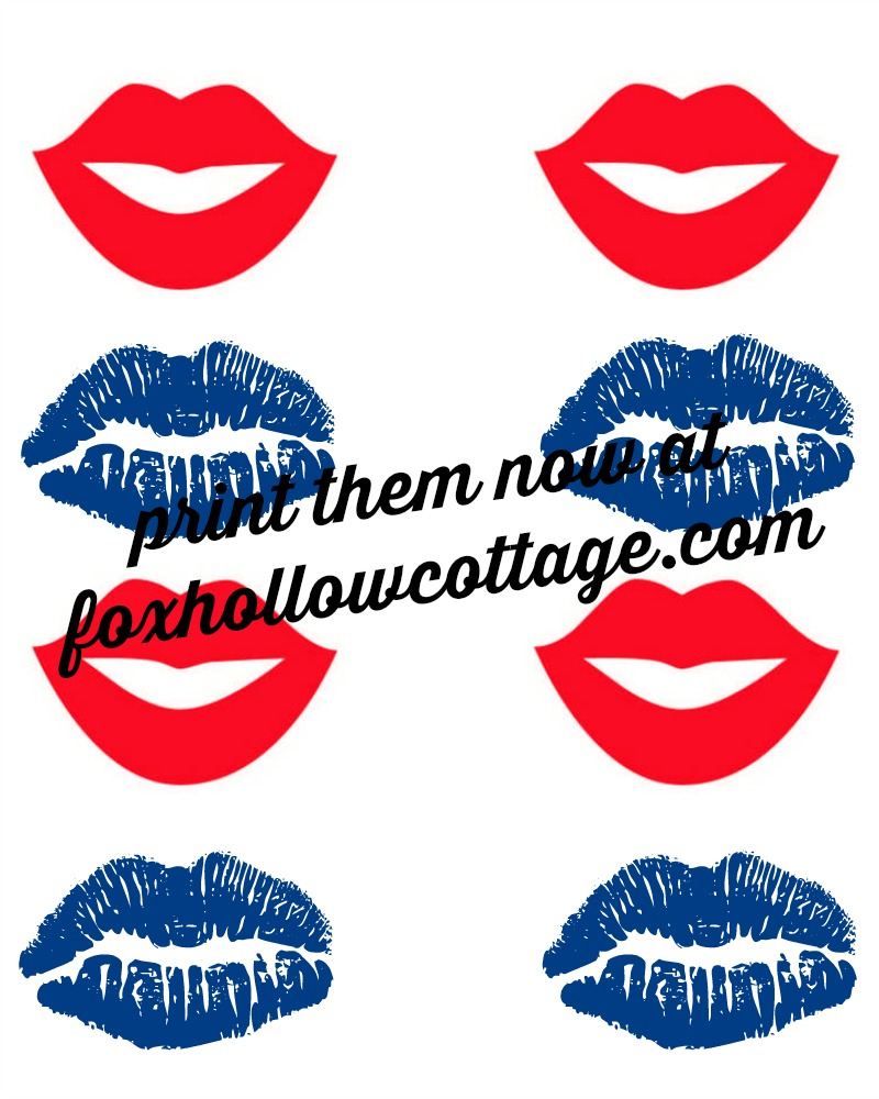 Patriotic Lip And Mustache Printables: Free Photo Props in Free Lip And Mustache Printables