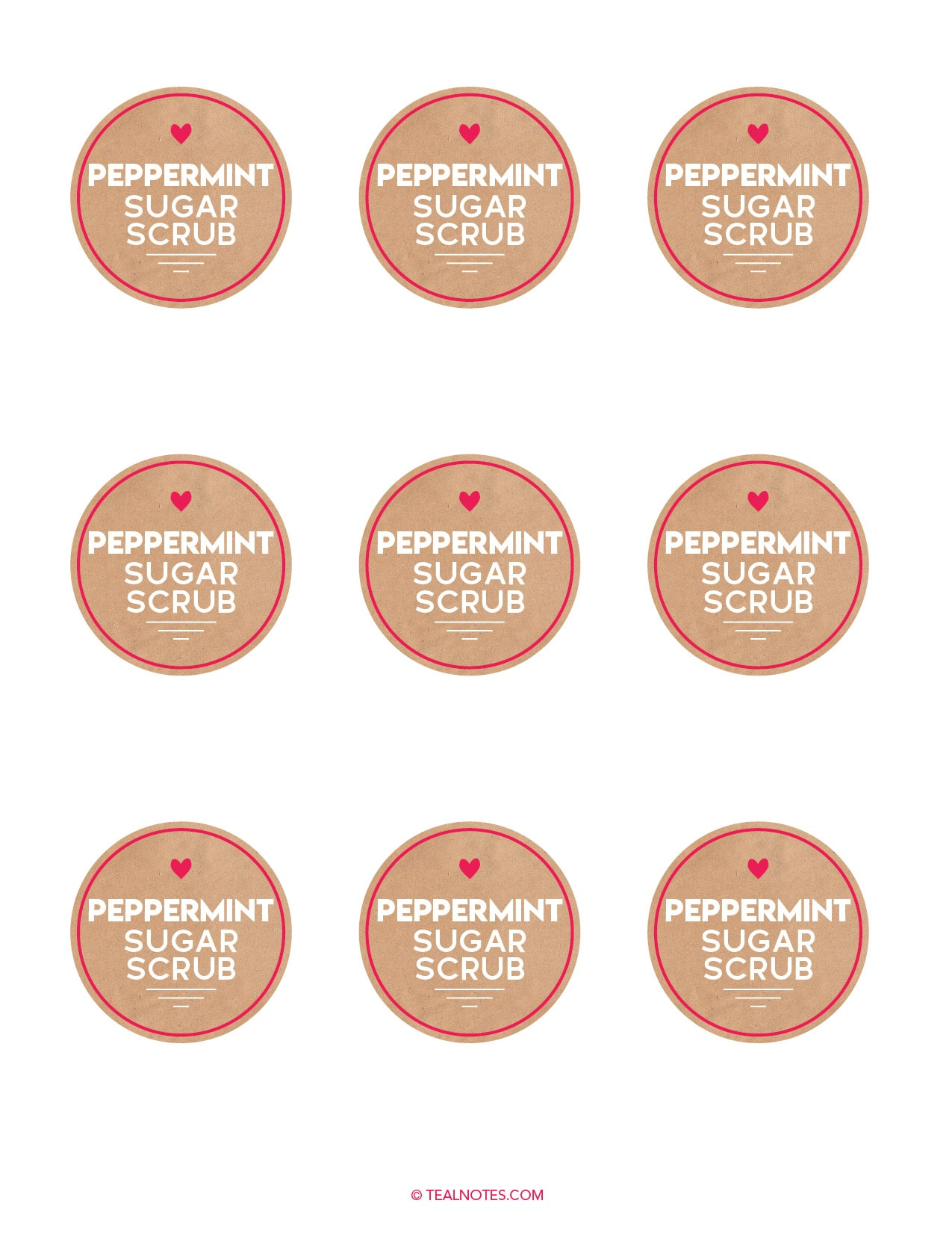 Peppermint Sugar Scrub With Free Printable Labels in Free Printable Sugar Scrub Labels