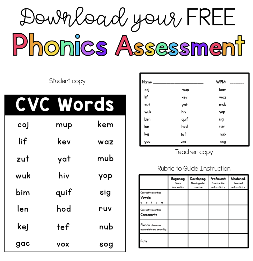 Phonics Assessments - Sarah'S Teaching Snippets regarding Free Printable Phonics Assessments