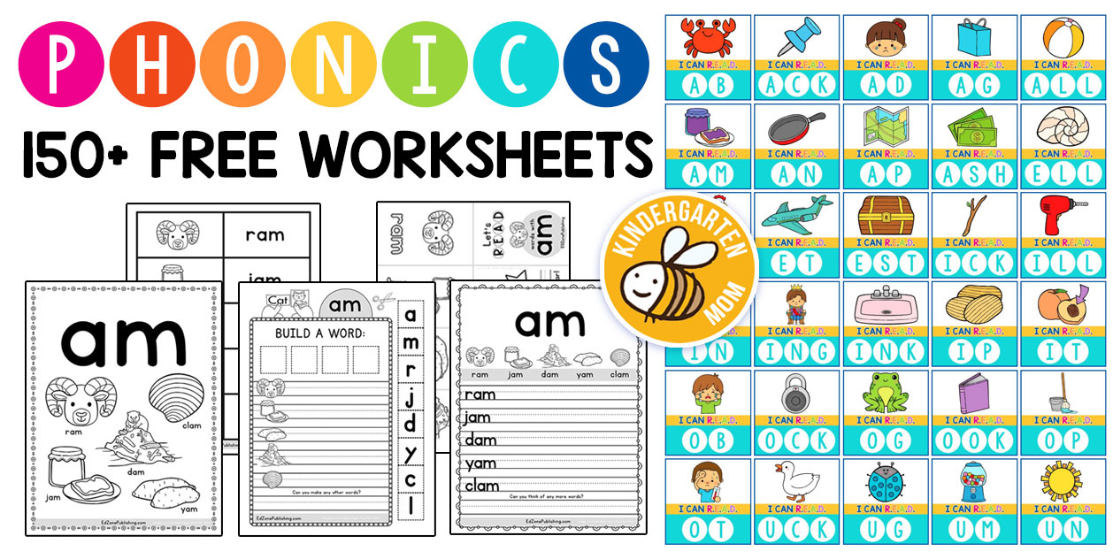 Phonics Worksheets - Kindergarten Mom throughout Phonics Pictures Printable Free