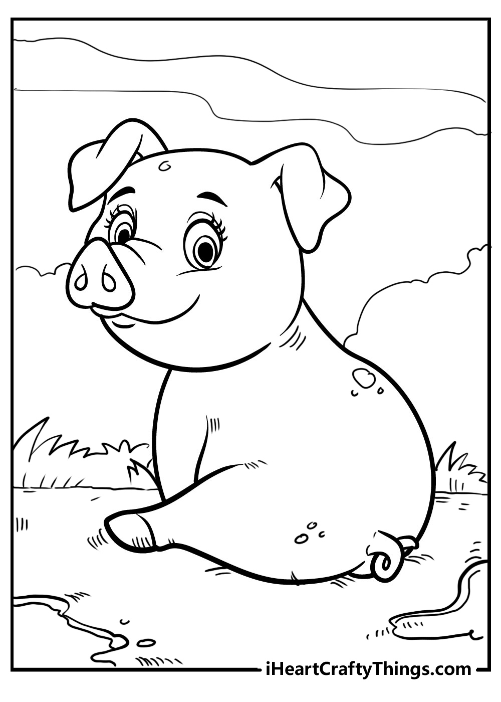 Pig Coloring Pages (100% Free Printables) for Pig Coloring Sheets Free Printable