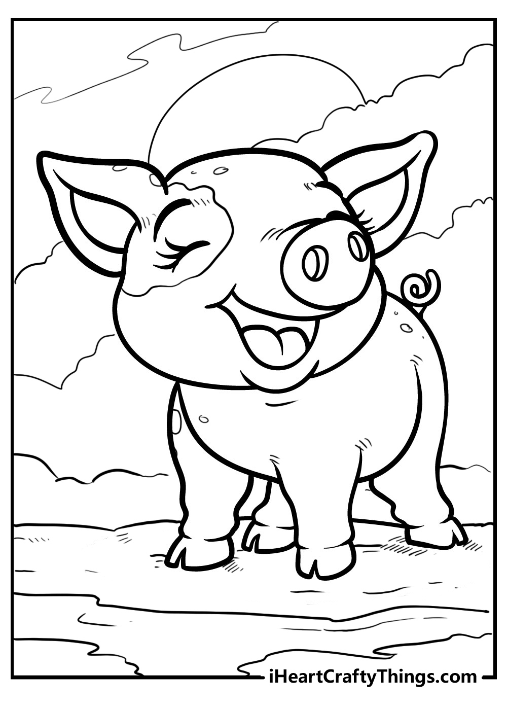 Pig Coloring Pages (100% Free Printables) with Pig Coloring Sheets Free Printable