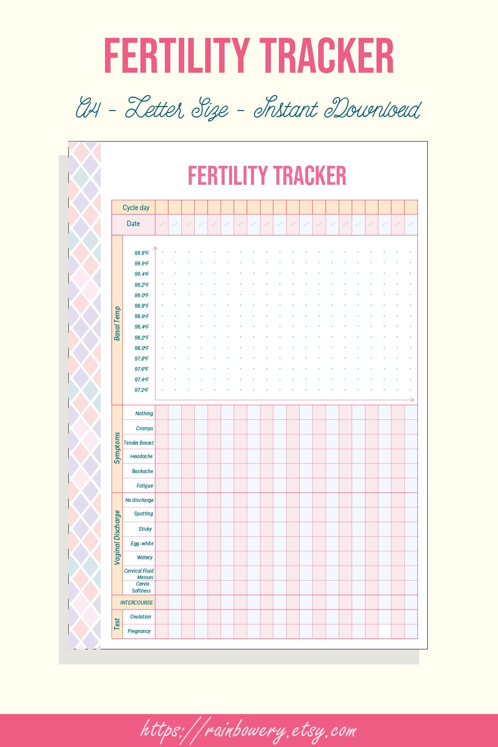 Pin On Best Of Rainbowery for Free Printable Fertility Chart