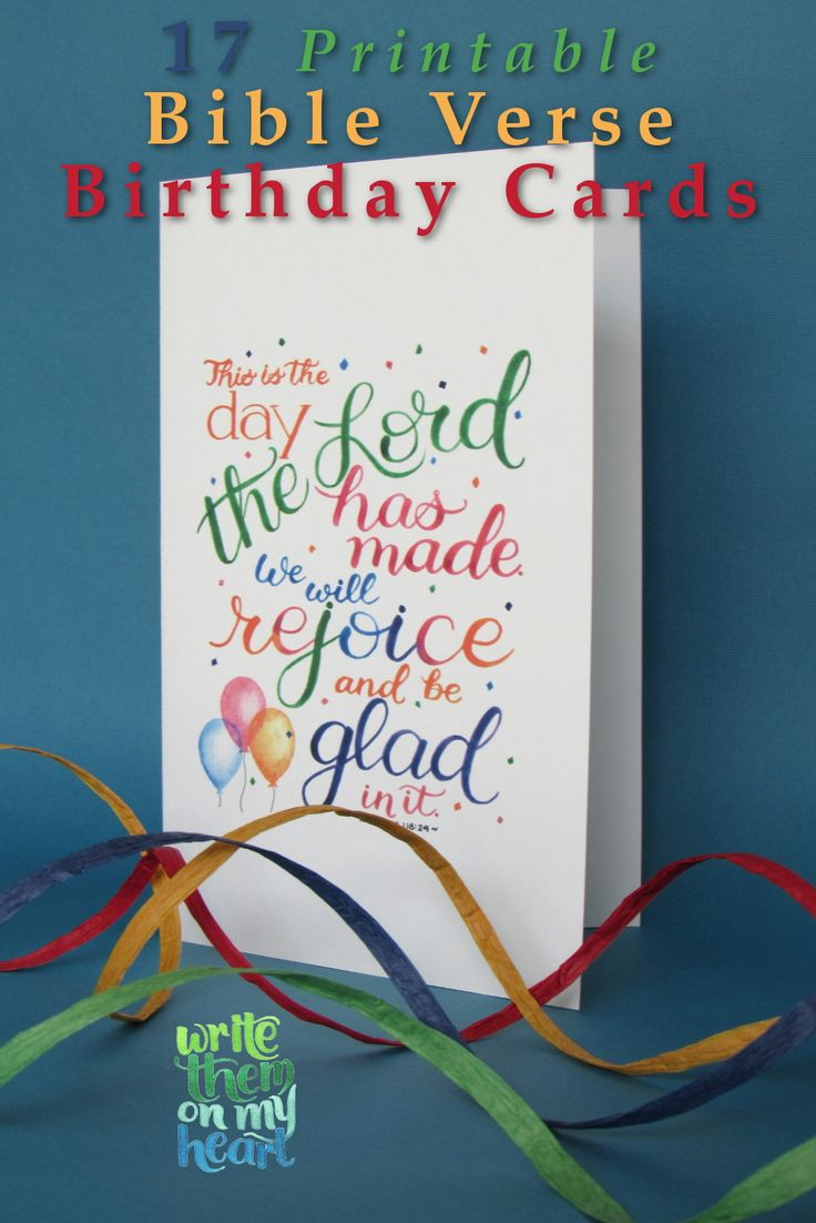 Pin On Bible Verse Hand-Lettering with regard to Free Printable Christian Birthday Cards for Kids