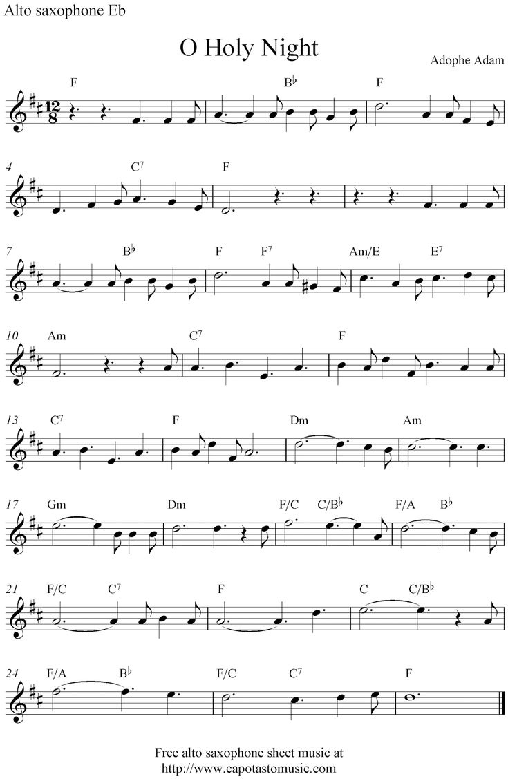 Pin On Sheet Music regarding Free Printable Christmas Sheet Music For Alto Saxophone