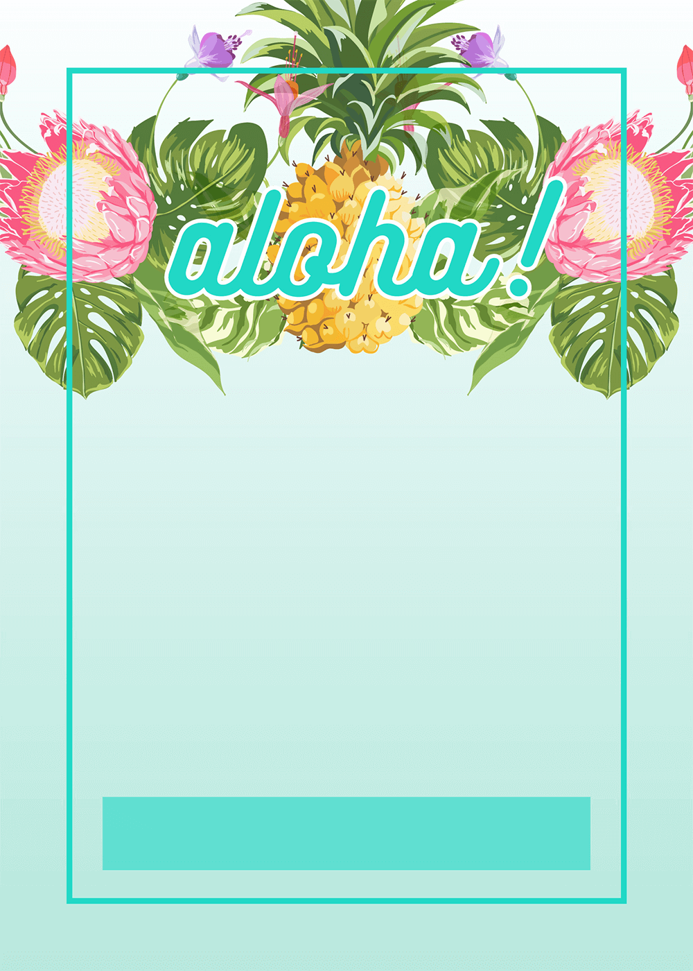 Pineapple Luau Perimeter - Free Printable Luau Invitation Template pertaining to Free Printable Luau Flyers