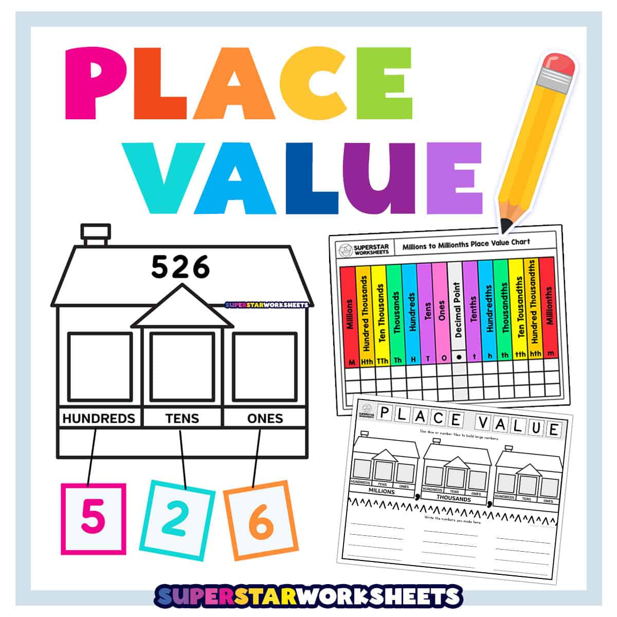 Place Value - Superstar Worksheets with regard to Free Printable Place Value Chart In Spanish