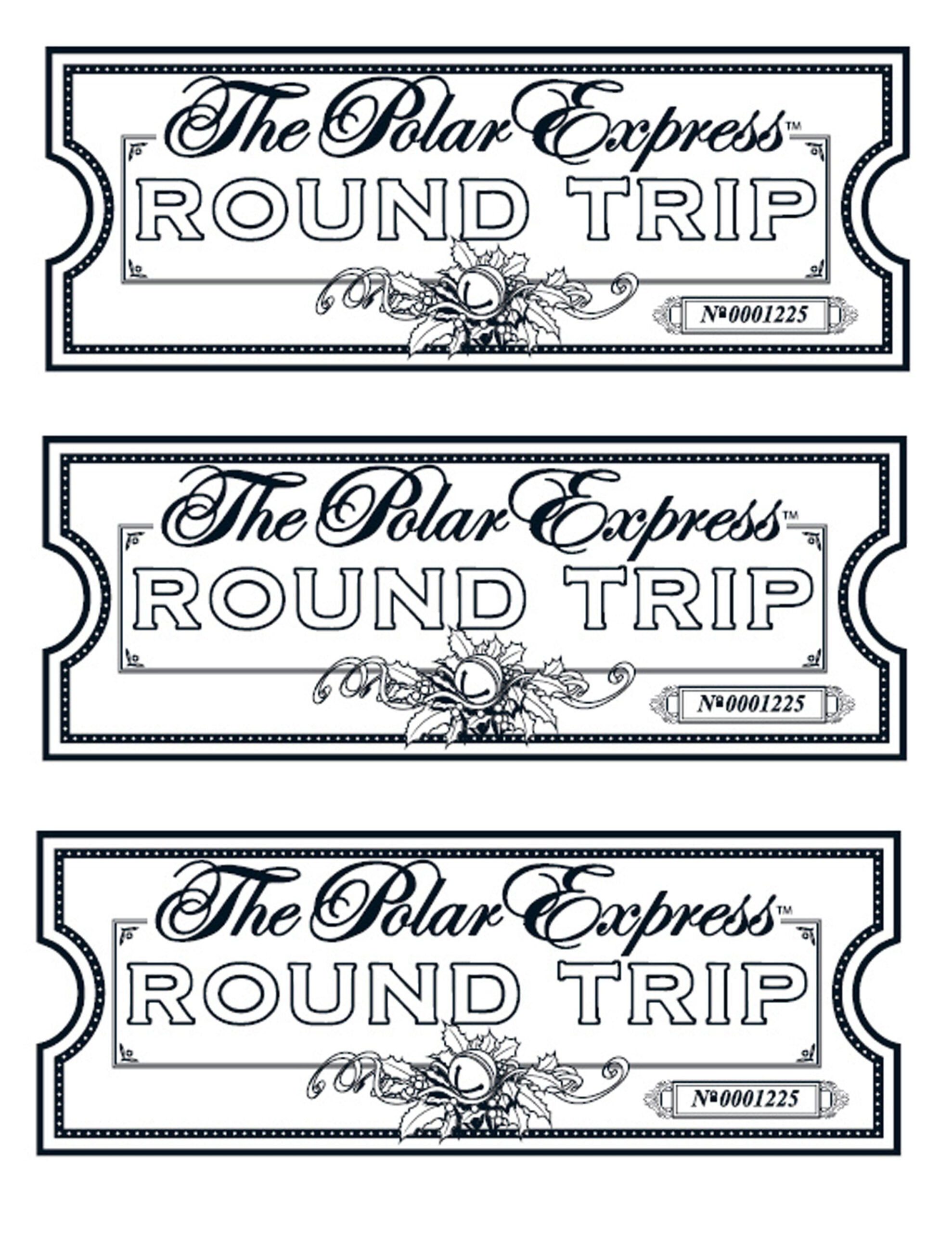 Polar Express Tickets On Gold Paper regarding Polar Express Free Printables