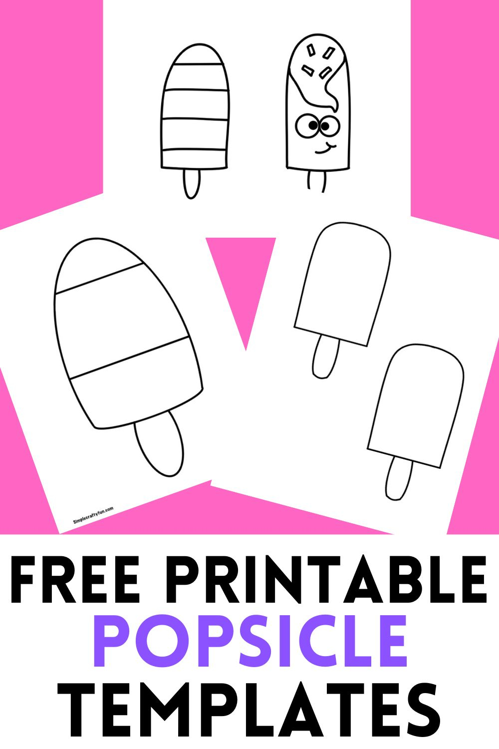 Popsicle Craft Template - with Free Printable Popsicle Template