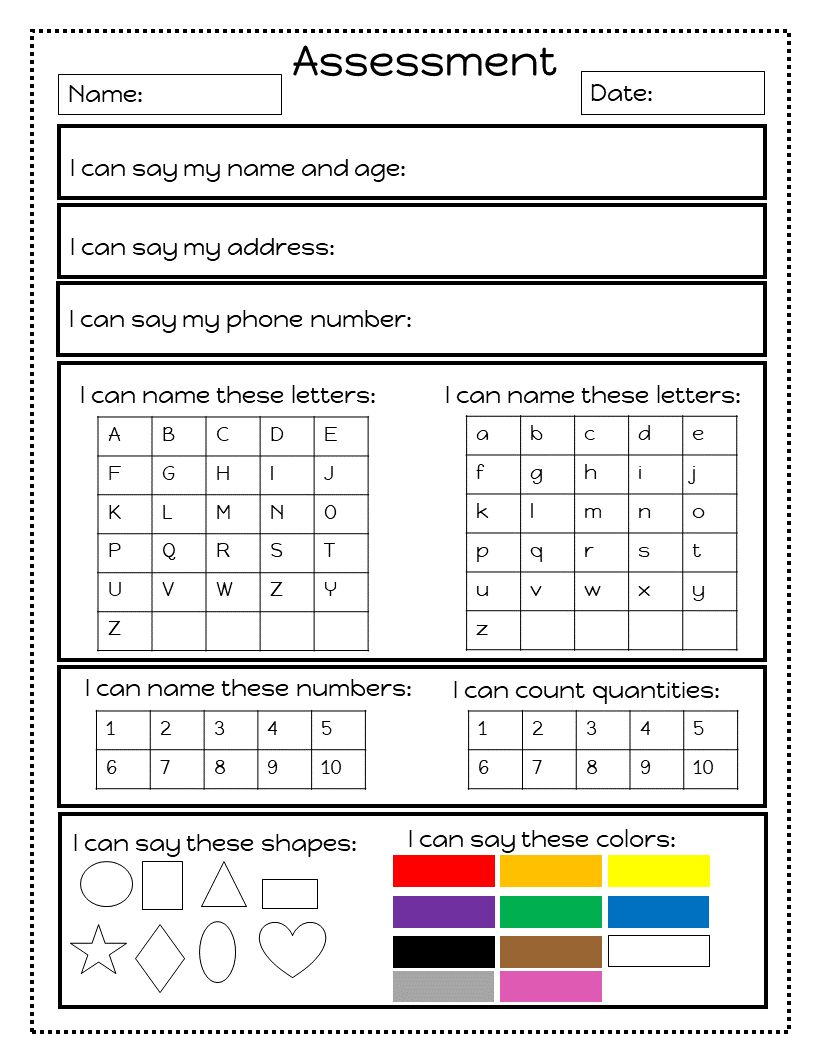 Preschool Assessment Forms Free Printable – Preschool Assessment with Preschool Assessment Forms Free Printable