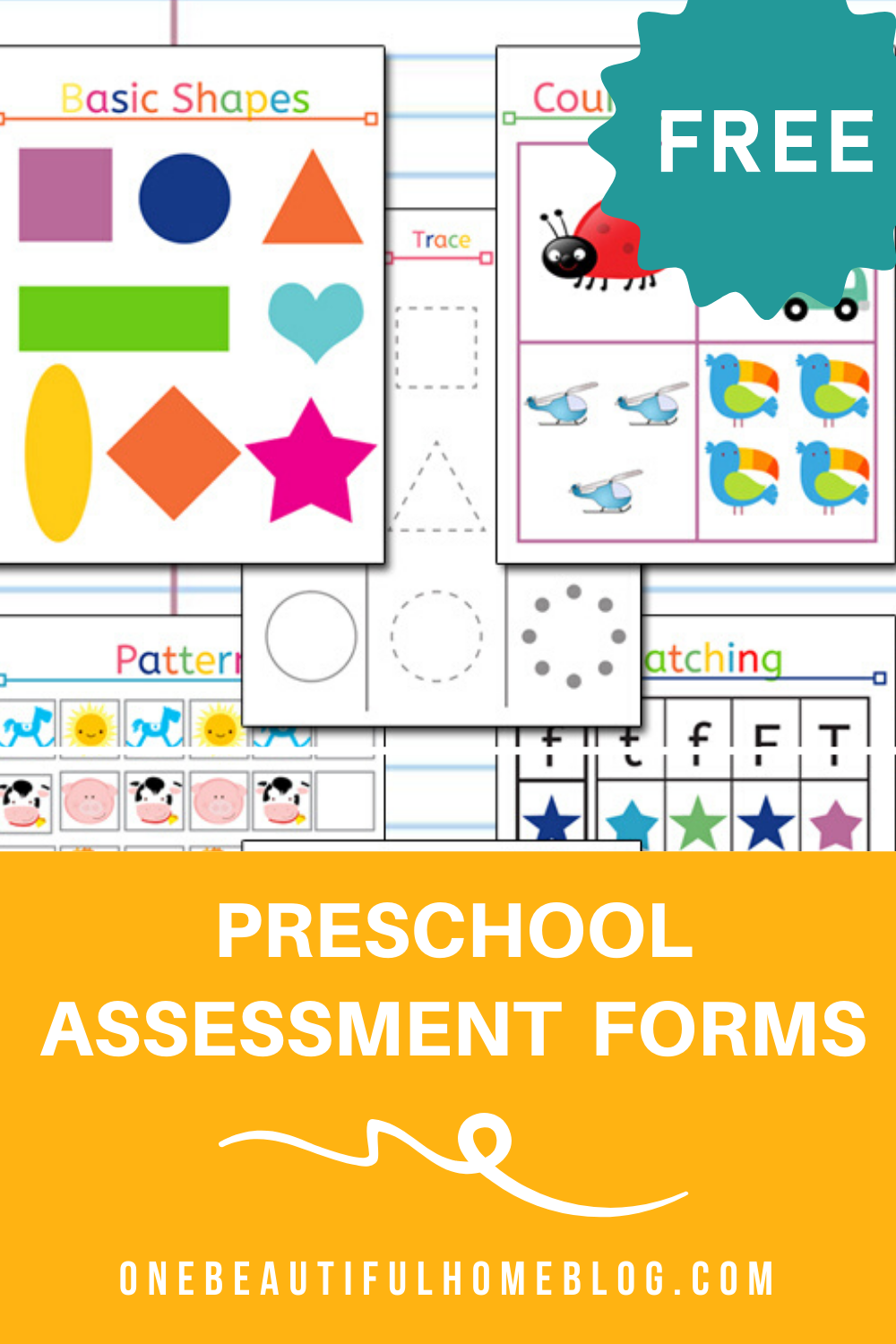 Preschool Assessment {Free!} - One Beautiful Home in Preschool Assessment Forms Free Printable