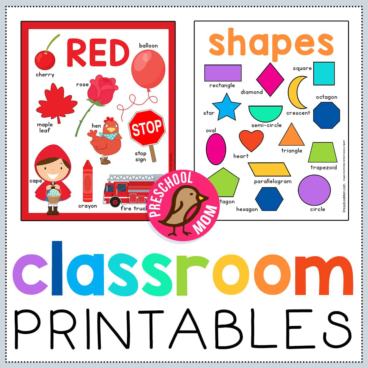 Preschool Classroom Printables - Preschool Mom regarding Free Printable Preschool Posters