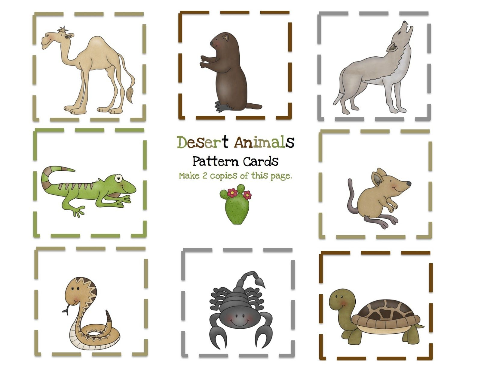 Preschool Printables: Desert Animals regarding Free Printable Desert Animals