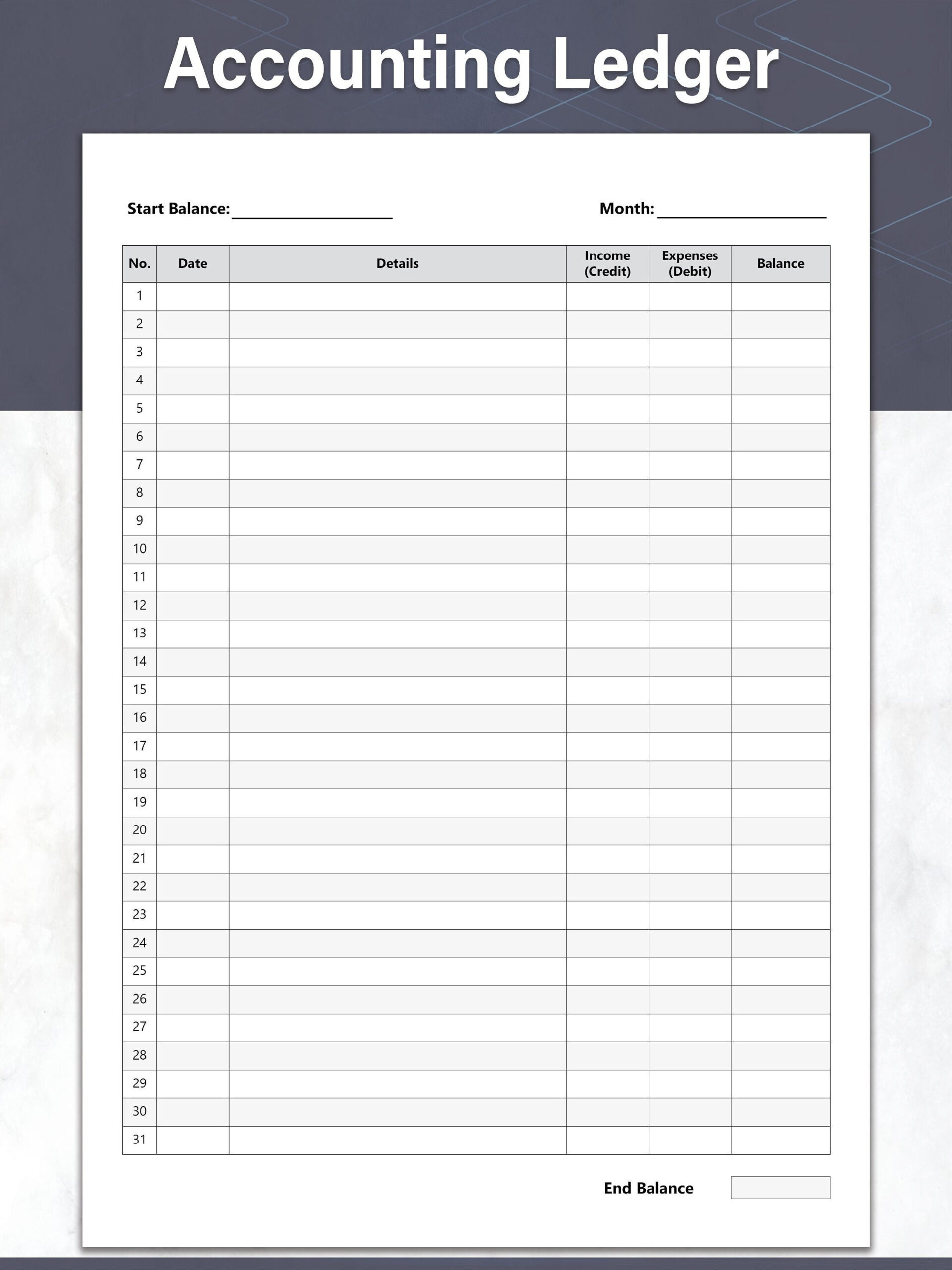 Printable Accounting Ledger General Ledger Sheet, Money Tracker throughout Free Printable Accounting Ledger