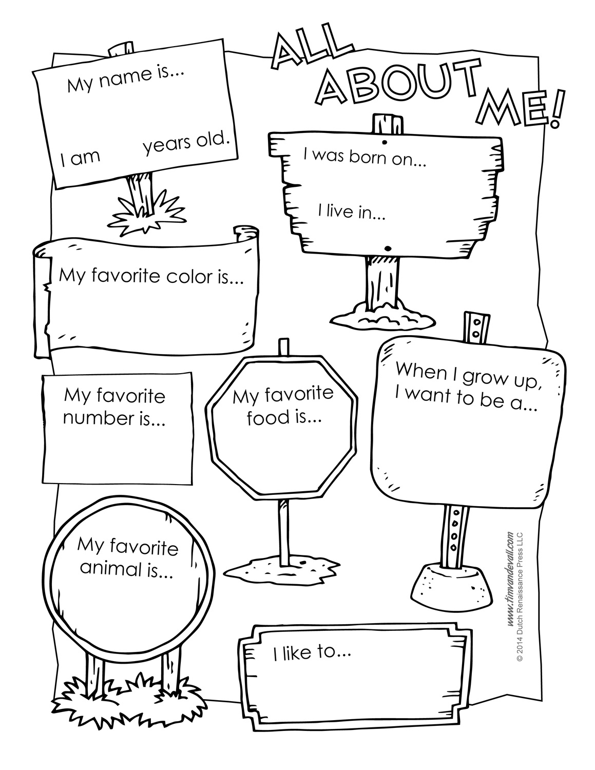 Printable All About Me Poster &amp;amp; All About Me Template – Tim&amp;#039;S regarding Free Printable All About Me Poster